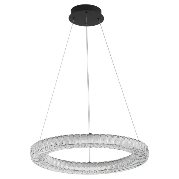 Contemporary Crystal LED Pendant with Adjustable Color Temperature - Image 1