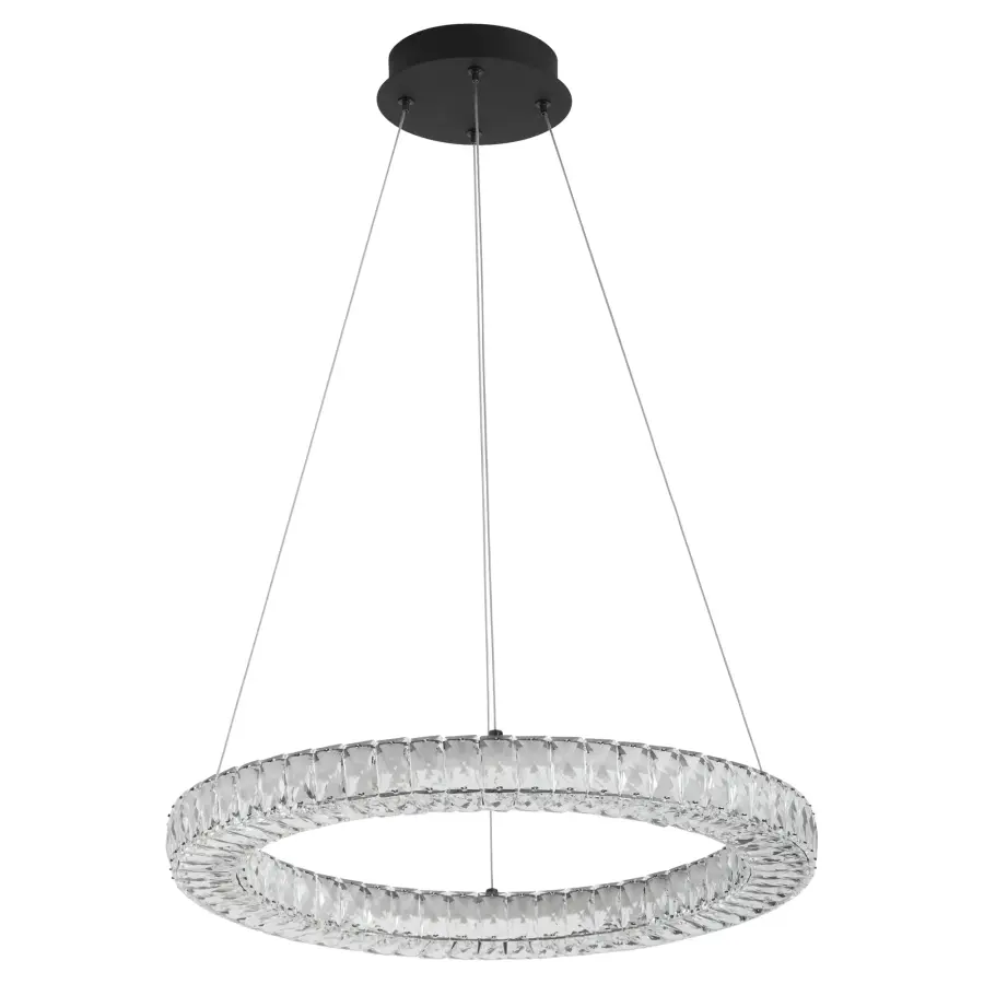 Contemporary Crystal LED Pendant with Adjustable Color Temperature - Image 1