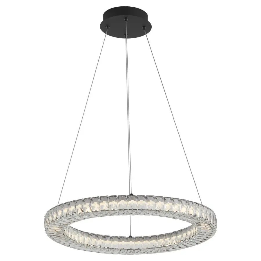 Contemporary Crystal LED Pendant with Adjustable Color Temperature - Image 2