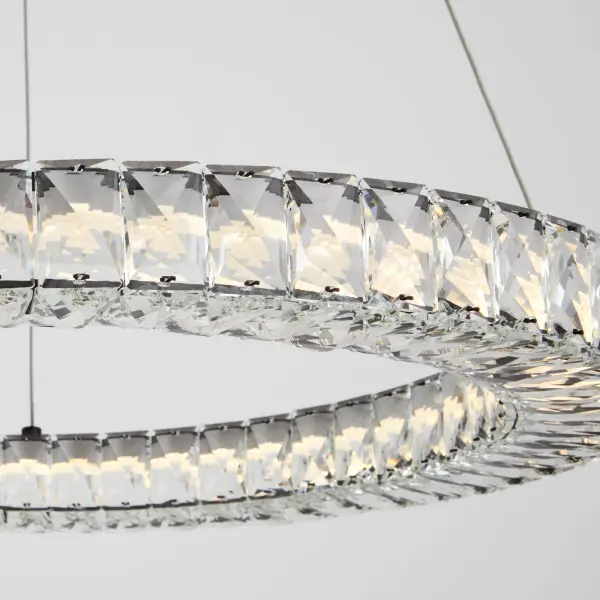 Contemporary Crystal LED Pendant with Adjustable Color Temperature - Image 3