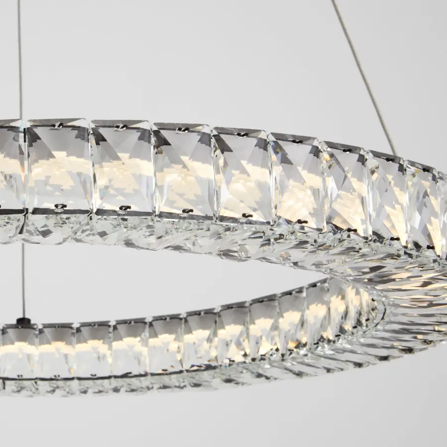 Contemporary Crystal LED Pendant with Adjustable Color Temperature - Image 3