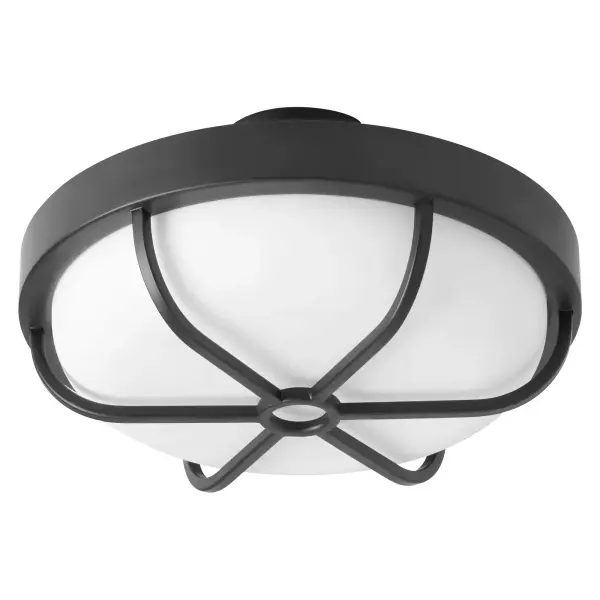 The Enorme LED light kit transforms your ceiling fan with 40-watt LED technology and five color temperature options. Its wet-rated caged design works indoors or out, while the industrial aesthetic complements modern spaces.