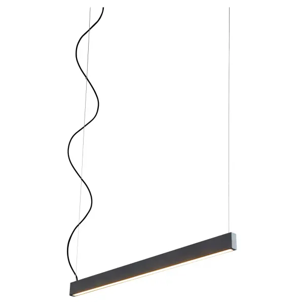 The Zepp delivers pure minimalist sophistication with its 38-inch linear profile and integrated LED technology. Fully dimmable with crisp 2700K warm white light, it floats effortlessly above kitchen islands and dining tables. - alternate view