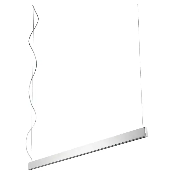 The Zepp 50" pendant combines razor-sharp design with functional LED lighting. Its polished nickel finish and clean lines create a visually weightless statement perfect for modern kitchens and workspaces.