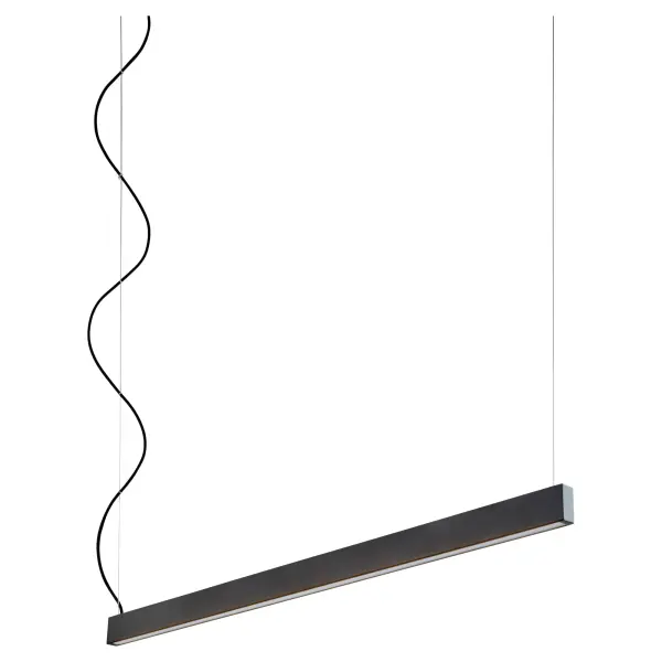 The Zepp 50" pendant exemplifies razor-sharp modern design with its suspended linear form and integrated LED technology. Delivering crisp 4000K illumination with full dimming capability, it's perfect for task-focused spaces.