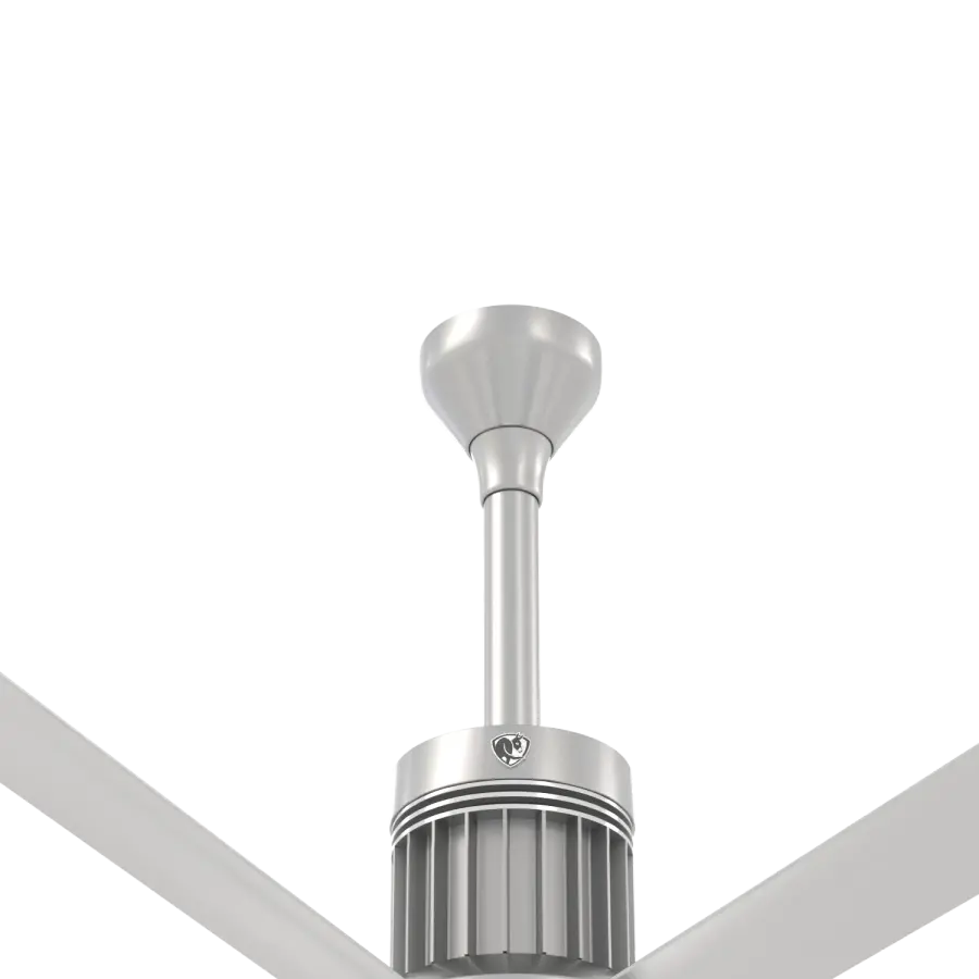 i6 Ceiling Fan Downrod - Brushed Aluminum, 12"