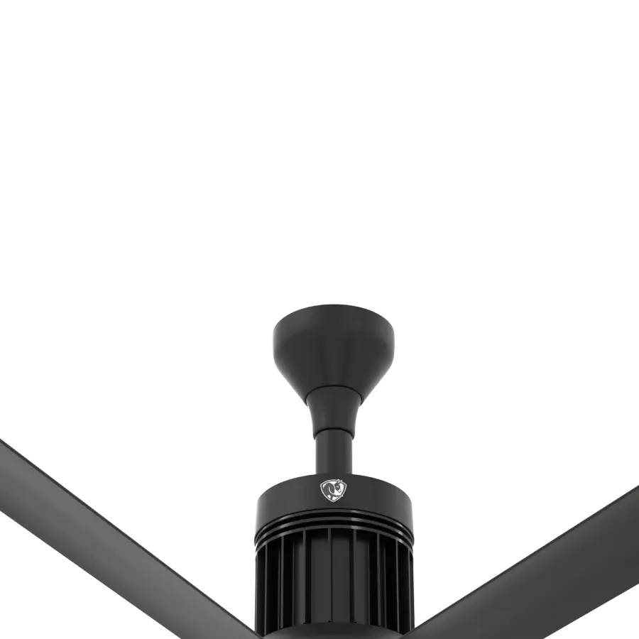 i6 Ceiling Fan Downrod - Black, 6 Inch