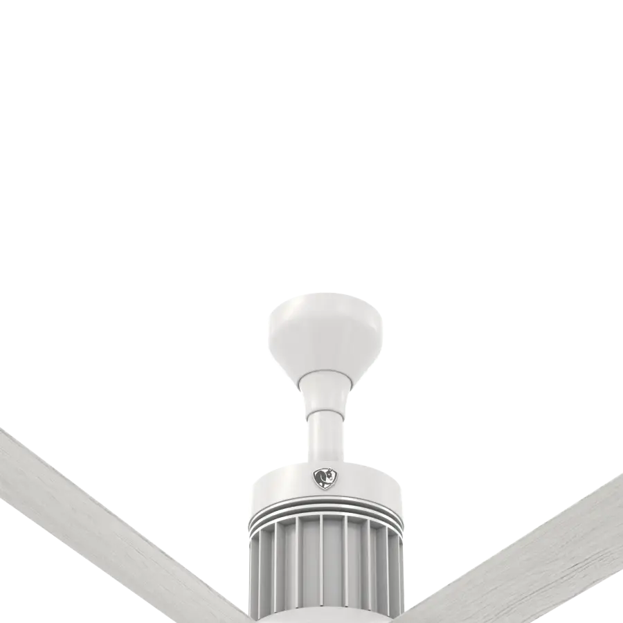 i6 Ceiling Fan Downrod - White, 6 Inch
