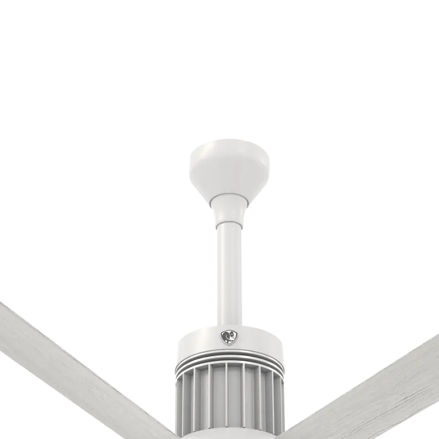 i6 Ceiling Fan Downrod - White, 12 Inch