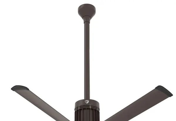 This 36-inch downrod enables proper i6 ceiling fan installation in spaces with 14-16 foot ceilings. Oil rubbed bronze finish coordinates with industrial and contemporary interiors. Complete installation kit included.