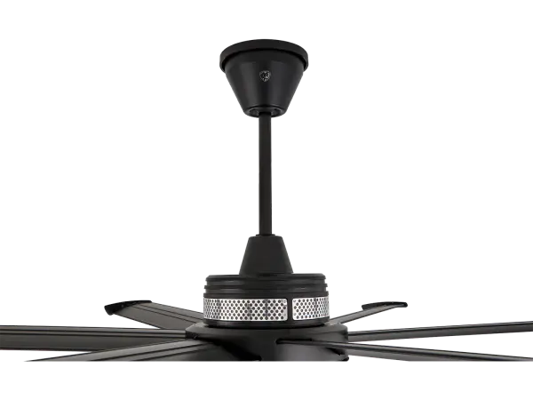 This 7-inch downrod provides the perfect extension for Mammoth and Bison ceiling fans in rooms with higher ceilings. Durable black finish complements industrial and modern interiors while ensuring proper airflow clearance.