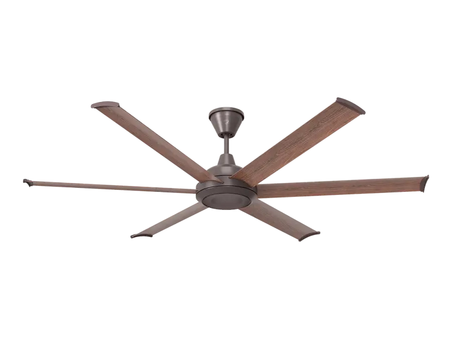 72" Bison Ceiling Fan with Walnut Foils - Image 1