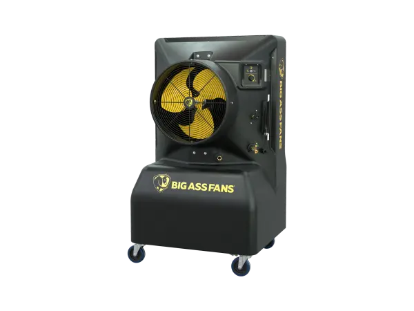 The Cool-Space 350 delivers powerful evaporative cooling for up to 2,300 sq ft, dropping temperatures by 33°F. Perfect for warehouses, garages, and outdoor areas, it features GreenGuard Gold-certified media, 10-hour runtime, and whisper-quiet operation with intuitive controls.