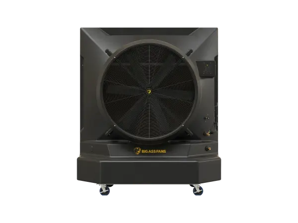 The Cool-Space 500 delivers powerful evaporative cooling for spaces up to 6,500 sq ft with Wi-Fi connectivity and 10 hours of hose-free operation. Perfect for warehouses, loading docks, and industrial facilities. - alternate view