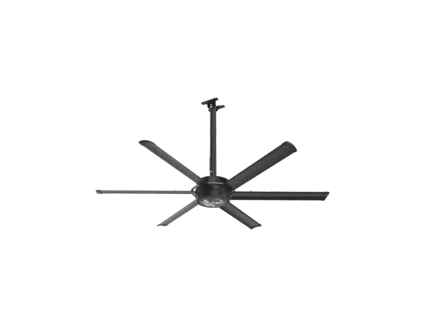 E-Series E7 HVLS Ceiling Fan in Stealth Black, 7 ft