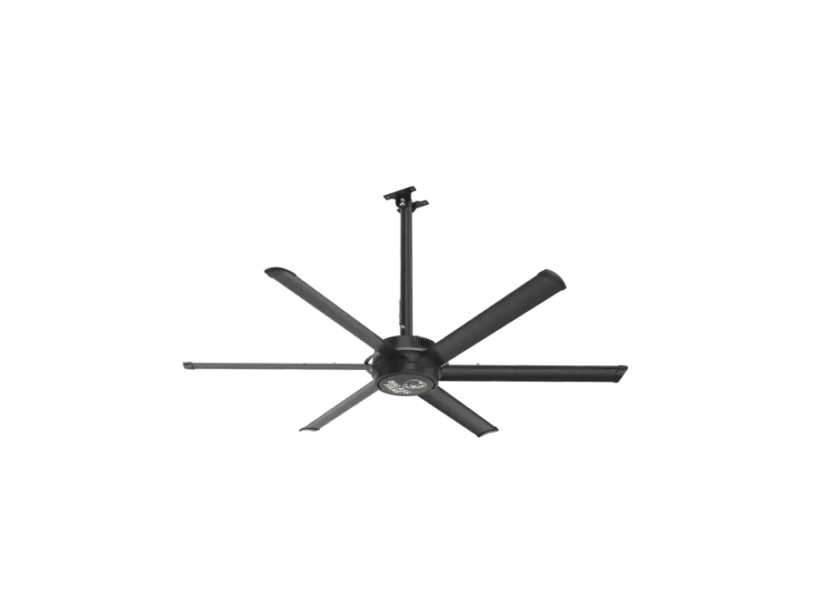 E-Series E7 HVLS Ceiling Fan in Stealth Black, 7 ft