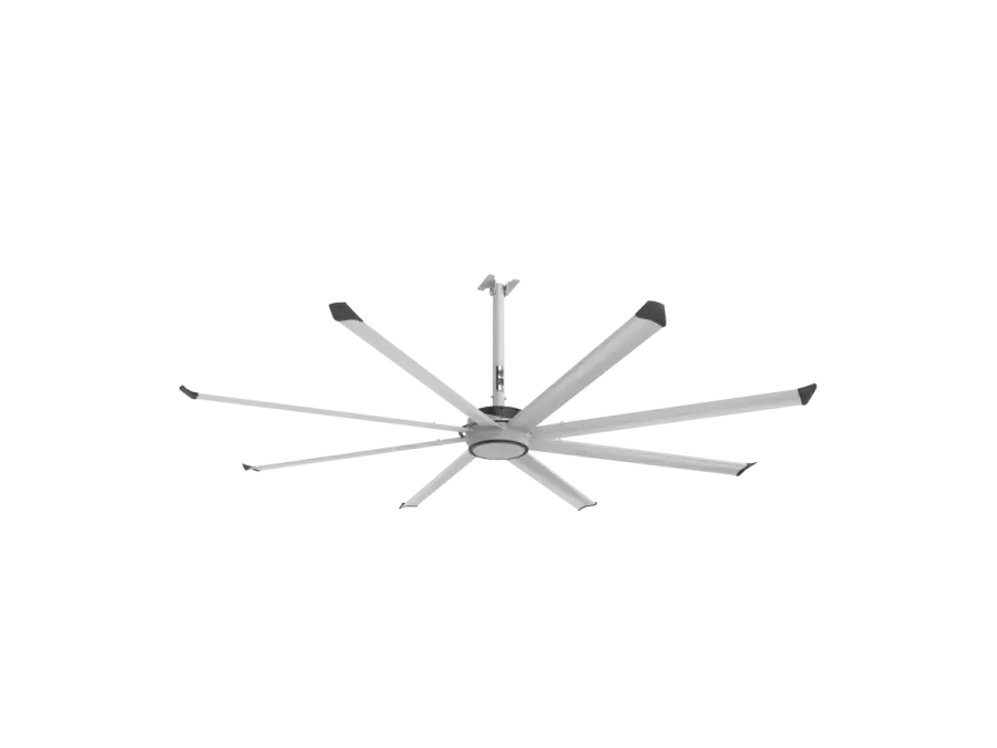 Essence 10' Ceiling Fan in Silver with Black Trim - Image 1