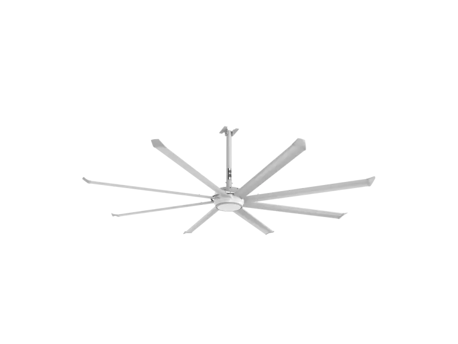 Essence 10' Ceiling Fan in Silver with White Blades - Image 1
