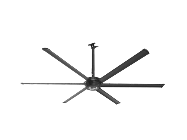 E-Series E10 HVLS Ceiling Fan in Stealth Black, 10 ft