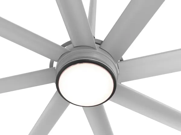 Essence 12' Ceiling Fan in Silver with Black Blades - Image 3
