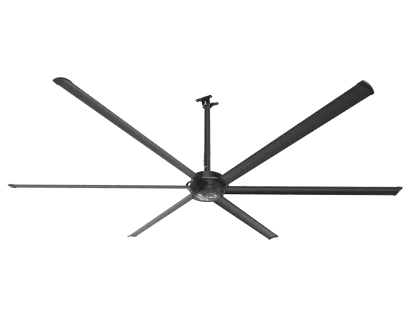 E-Series 12ft HVLS Ceiling Fan in Stealth Black