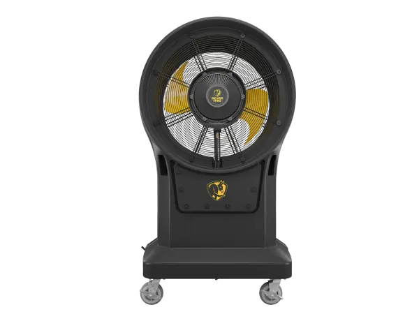 The Torrent combines a powerful 30-inch fan with atomizing mist technology and a massive 35-gallon tank for 48 hours of continuous cooling. Perfect for outdoor events, warehouses, and commercial spaces needing portable climate control.