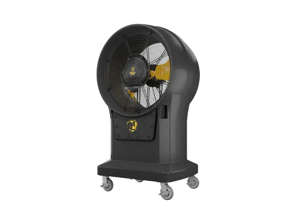 The Torrent combines a powerful 30-inch fan with atomizing mist technology and a massive 35-gallon tank for 48 hours of continuous cooling. Perfect for outdoor events, warehouses, and commercial spaces needing portable climate control. - alternate view