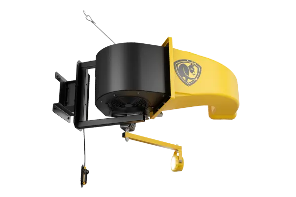 The Velocity Trailer Fan delivers over 2,000 CFM of high-velocity airflow, refreshing a 53-foot trailer up to 30 times per hour. Its swivel-mounted design ensures stable operation without wall sagging, while the optional LED light enhances safety in dark trailers.