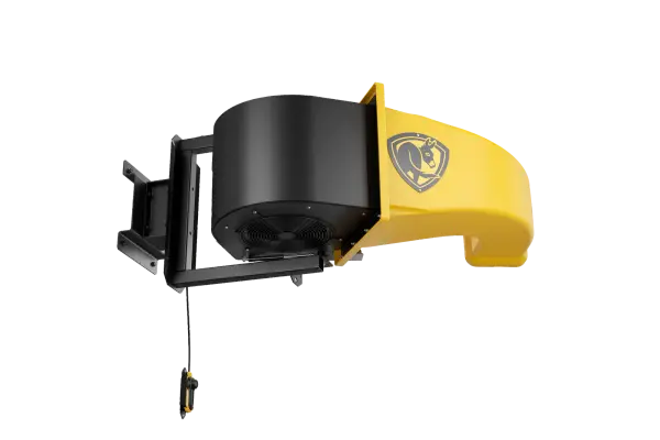 The Velocity delivers over 2,000 CFM of high-velocity airflow, refreshing a 53-foot trailer up to 30 times per hour. Built with structural steel and OSHA-compliant guards, it's engineered for safety and durability in loading dock operations.