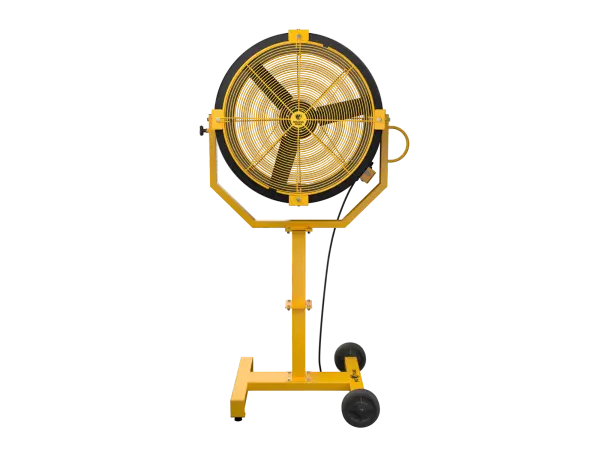 The Yellow Jacket is a rugged 36-inch directional fan engineered for commercial and industrial spaces. With heavy-gauge steel construction, IPX5 washdown rating, and OSHA-compliant guards, it delivers targeted airflow where needed most. - alternate view