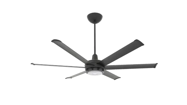 The es6 combines Big Ass Fans' industrial-grade engineering with sophisticated residential design. Features smart home integration, RGB color-changing uplight, and whisper-quiet operation in a sleek 60" diameter.