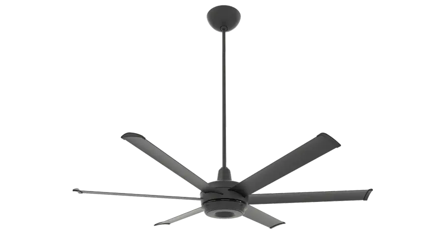 es6 60" Smart Ceiling Fan with 32" Extension - Black