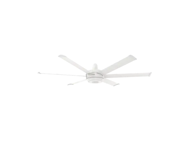 The es6 combines Big Ass Fans' industrial-grade engineering with sophisticated residential design. Features smart home integration, RGB color-changing uplight options, and impressive airflow efficiency in a sleek modern package.