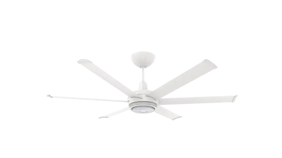 es6 60" Smart Ceiling Fan with LED Uplight - White - Image 1