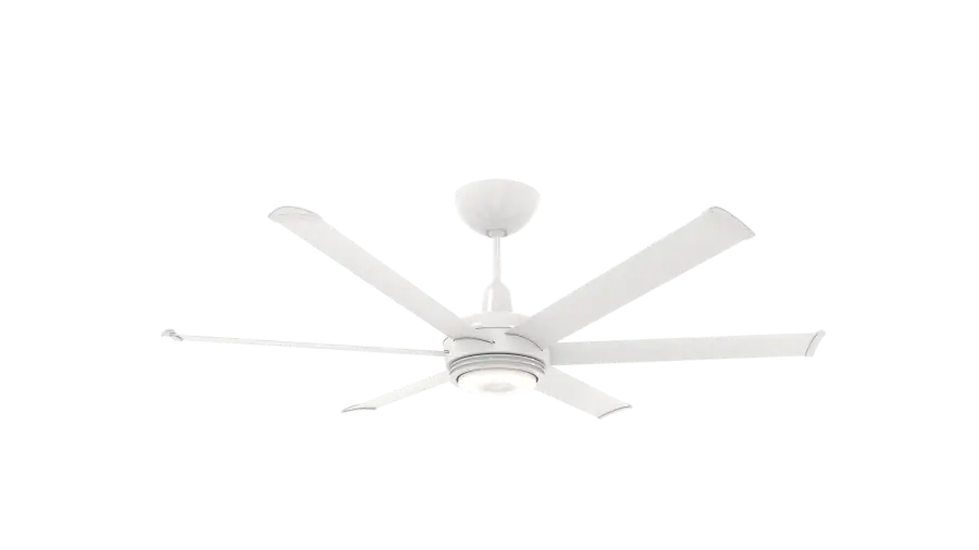 es6 60" Smart Ceiling Fan with LED Uplight - White - Image 2