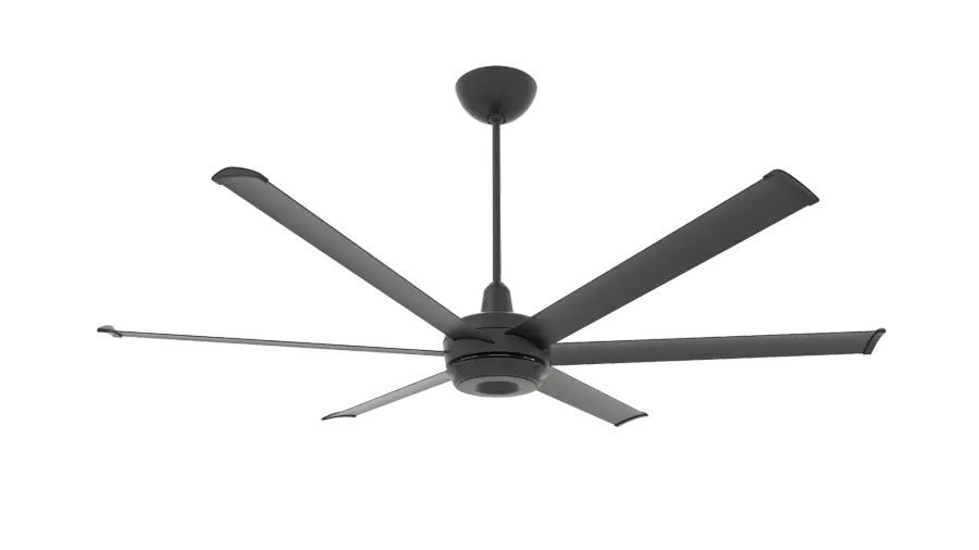es6 72" Smart Ceiling Fan with Uplight - Black