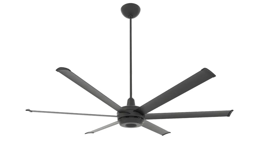 es6 72" Smart Ceiling Fan with 32" Extension - Black