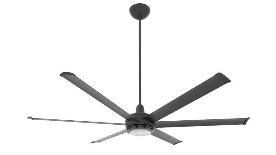 es6 72" Smart Ceiling Fan with LED Light - Black