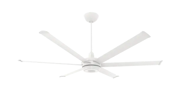 The es6 combines Big Ass Fans' industrial-grade engineering with sophisticated residential design. This 72" smart ceiling fan delivers impressive airflow with whisper-quiet operation, smart home integration, and optional RGB lighting.