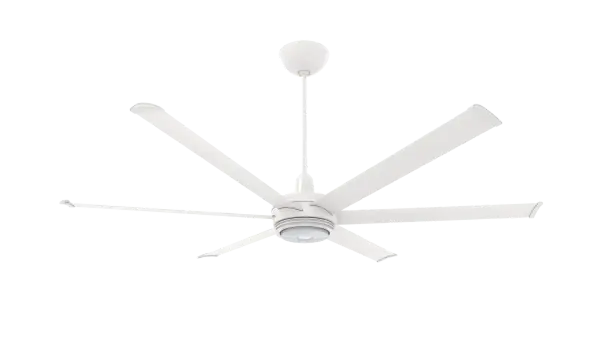 The es6 combines Big Ass Fans' industrial-grade engineering with sophisticated residential design. This 72" smart ceiling fan delivers commanding airflow with whisper-quiet operation, RGB color-changing uplight, and comprehensive smart home integration.