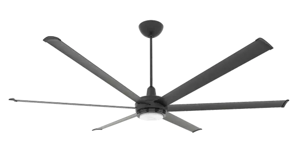 The es6 combines Big Ass Fans' industrial-grade engineering with sophisticated residential design. This 84" smart ceiling fan delivers commanding airflow with whisper-quiet operation, RGB color-changing uplight, and comprehensive smart home integration.