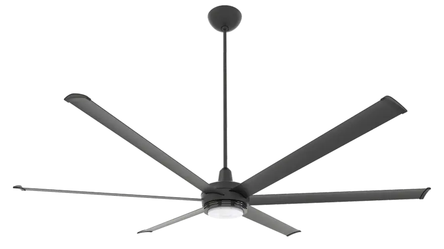 es6 84" Smart Ceiling Fan with LED Light - Black
