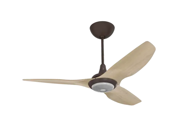 The Haiku Gen 4 combines sophisticated technology with elegant design, featuring WiFi/Bluetooth connectivity, SenseME environmental sensors, and dual LED lighting with adjustable color temperatures. Natural bamboo airfoils and oil rubbed bronze finish create a refined aesthetic while delivering whisper-quiet, energy-efficient airflow.
