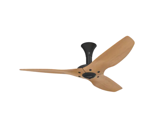 The Haiku Gen 4 combines sophisticated smart home integration with eco-friendly bamboo design. Features include SenseME temperature and motion sensors, adjustable LED lighting with chromatic uplight, and seamless control via WiFi/Bluetooth.
