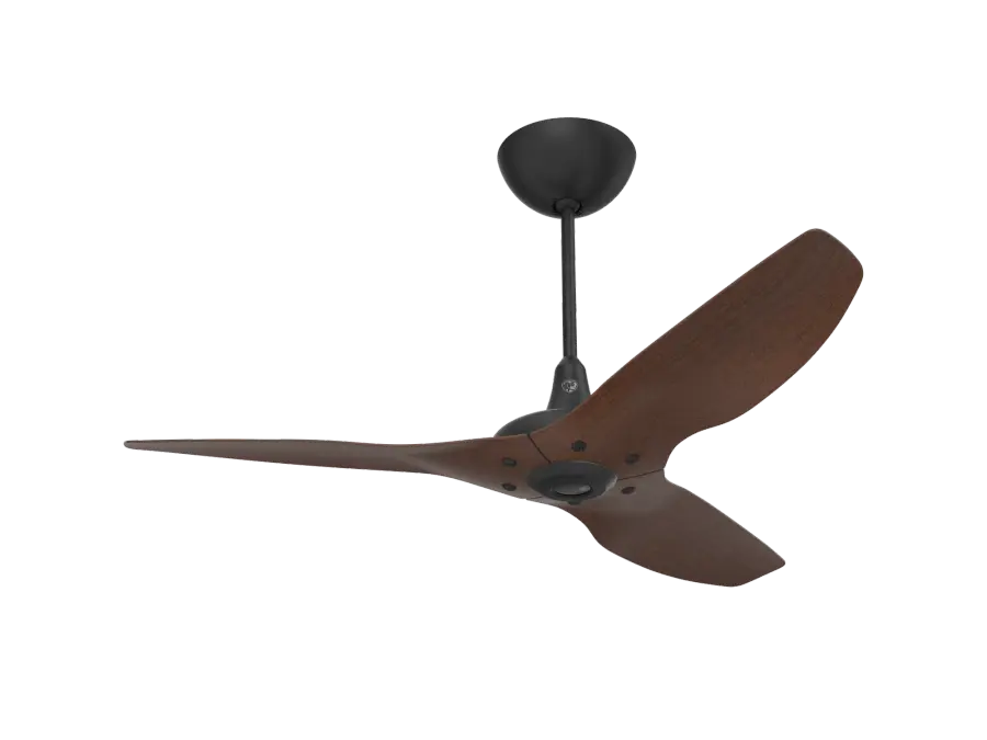 Haiku 52" Outdoor Ceiling Fan with WiFi - Black Motor, Cocoa Aluminum Blades