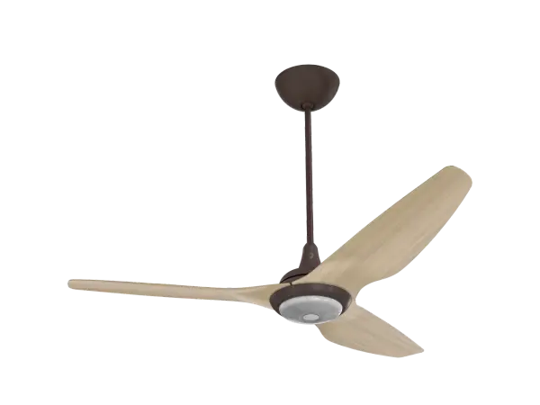 The Haiku Gen 4 combines sophisticated technology with elegant design, featuring WiFi/Bluetooth connectivity, SenseME environmental sensors, and dual LED lighting with adjustable color temperatures. Natural bamboo airfoils and oil rubbed bronze finish create a refined aesthetic while delivering whisper-quiet, energy-efficient airflow.