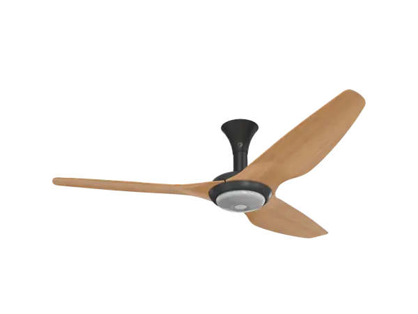 The Haiku Gen 4 combines sophisticated smart home integration with eco-friendly bamboo design. Features include SenseME environmental sensors, adjustable LED lighting with chromatic uplight, and seamless control via WiFi/Bluetooth.