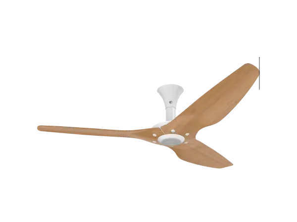 The Haiku Gen 4 combines sophisticated smart home integration with eco-friendly bamboo design. Features include SenseME temperature and motion sensors, adjustable LED lighting with chromatic uplight, and seamless control via WiFi/Bluetooth.