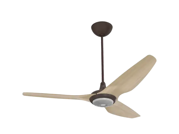 The Haiku Gen 4 combines sophisticated technology with elegant design, featuring WiFi/Bluetooth connectivity, SenseME environmental sensors, and dual LED lighting with adjustable color temperatures. Natural bamboo airfoils and oil rubbed bronze finish create a refined aesthetic while delivering whisper-quiet, energy-efficient airflow.