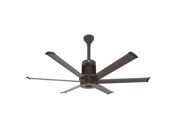 The i6 transforms open-concept spaces with whisper-quiet, industrial-grade airflow controlled by smart SenseMe® technology. Aircraft-grade aluminum construction and Oil-Rubbed Bronze finish create a sculptural centerpiece.